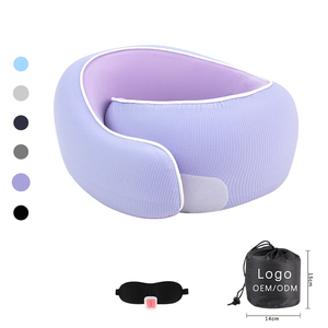 Almohada de Viaje Ecológica en Forma de U WANDER PLUS, 100% Poliéster, para Avión/Auto/Tren/Oficina, para Adultos, Color Morado - Product Image 2