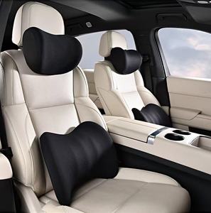 Luxury Car Headrest and Lumbar Support Breathable Gel Memory <b>Foam</b> Car Pillow and Lumbar <b>Cushion</b> with Medium Firmness - Product Image 4
