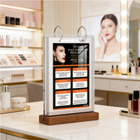 Support de calendrier en acrylique sur base en bois, moderne, durable et portable, idéal pour les fournitures de bureau et les cadeaux du Nouvel An – Vente en gros usine, personnalisable