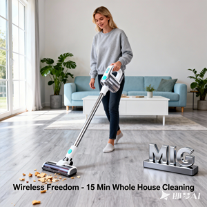 <span class=keywords><strong>Aspirateur</strong></span> sans fil à main Technologie cyclonique Filtre lavable 1700 AW Aspiration légère Moteur à brosse pour voiture Maison Animaux - Product Image 4