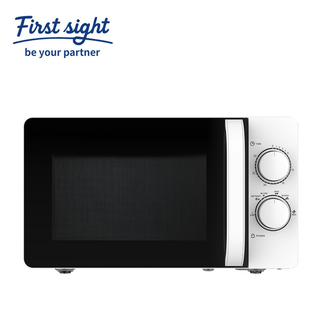 110-240V Global Voltage 20L Microwave Oven, 700W 5 Power Levels & 245mm Turntable, 35Mins Timer for Home/Dorm/Office Use