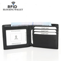 Dompet Kulit Mikrofiber Pria Sederhana Anti-Pencurian RFID Dompet Pendek Tempat Kartu Kredit Penjepit Uang Dompet Tipis Abu-abu untuk Pria
