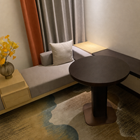 Ensemble clé en main de mobilier de chambre d'hôtel : lits jumeaux, tête de lit, panneau mural, console, banc – Solution FF&E complète pour hôtels