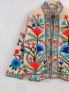 Classic Art Craft Handmade Embroidered Bohemian Suzani Bomber <b>Jacket</b> Reversible Breathable Eco-Friendly <b>Short</b> <b>Sleeve</b> <b>Jacket</b> - Product Image 3