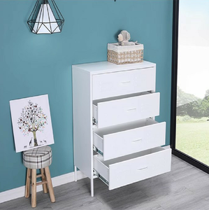Mueble de Almacenamiento Metálico de 4 Cajones, Gabinete Lateral Colorido de Acero para Dormitorio, Sala de Estar, Muebles para el Hogar - Product Image 1