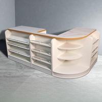Comptoir de caisse d'angle simple avec vitrine intégrée pour tabac et vin, petite table de bar pour magasin de proximité, supermarché, pharmacie