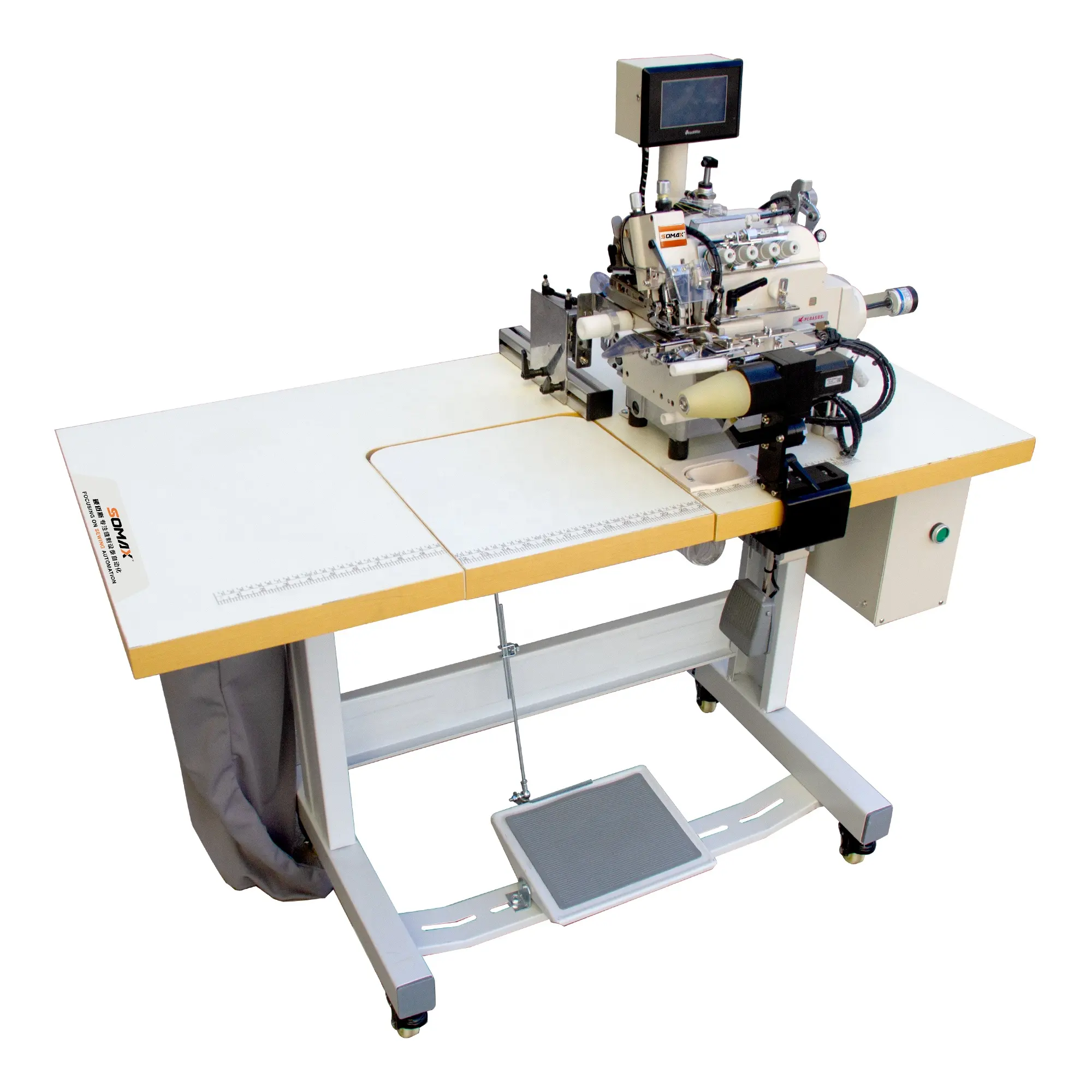 Top Fashion SOMAX SM-01C Automatic Collar Attaching Sewing Machine For Seaming Joints Positioning And Banding