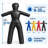 Mannequin d'entraînement en forme humaine, rembourré en coton PU, 5 kg, autoportant, hauteur réglable, pour la boxe, le kickboxing, le MMA, la pratique en salle de sport
