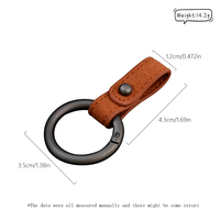 Porte-clés en cuir microfibre minimaliste de haute qualité, accessoires de porte-clés avec logo personnalisé, porte-clés de voiture de luxe, accessoire de mode