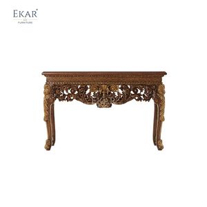 Meubles EKAR |   <span class=keywords><strong>Console</strong></span> de salon <span class=keywords><strong>baroque</strong></span> dorée Sovereign Heritage pour les grands entrées - Product Image 1