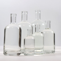 Fabricant de bouteilles en verre, bouteilles de vin en verre cristal vides personnalisées, 500 ml, 750 ml