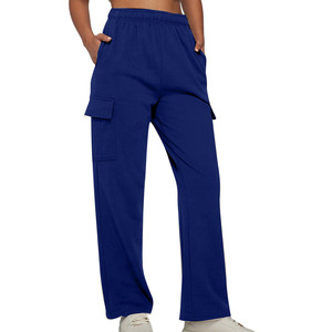Pantalones de Trabajo de Alta Calidad para Mujer, de Algodón, Estilo <span class=keywords><strong>Cargo</strong></span>, Acampanados, Transpirables, de Secado Rápido, Impermeables, Ecológicos, con Cordón Ajustable, Largos - Product Image 4