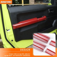 Revêtement de poignée intérieure en fibre de carbone pour Suzuki Jimny (à partir de 2019), panneau de décoration pour poignées, accessoires de voiture