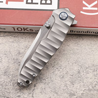 VG10 Stahlblech Titanlegierung Griff Keramiklager Herren Taschenmesser Professionelles Jagd- und Überlebens-EDC-Klappmesser