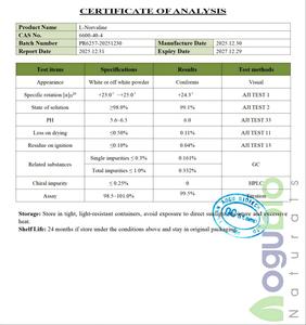 Polvo de Aminoácido L-Norvalina de Alta Pureza para Uso Industrial <span class=keywords><strong>y</strong></span> Bioquímico - Product Image 2