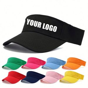 Wholesale Outdoor Protection Color Summer Beach Empty Top Custom Logo Gift Sun Visor <b>Hat</b> Gorras - Product Image 1