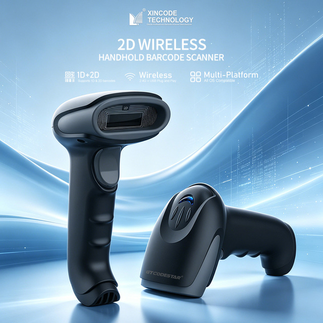 Xincode Barcode Scanner Factory Long Wireless Blue-tooth 1D 2D Qr Bar Code Reader Mobile Handheld Inventory Logistics Scanners