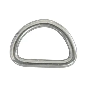 Custom Stainless Steel Fully Weld Handbag Metal D Ring Buckle For Bag Fittings Adjustable Removable D-Ring
