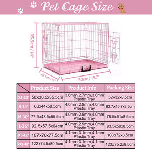 Vente en gros de cages pliables pour animaux de compagnie, cage pour chiens en métal avec fil métallique pour élevage d'animaux de compagnie - Product Image 6