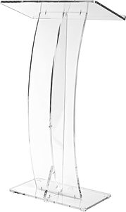 Soporte de podio de acrílico transparente plegable portátil <span class=keywords><strong>Atril</strong></span> curvo Superficie de lectura ancha <span class=keywords><strong>para</strong></span> iglesias Restaurantes <span class=keywords><strong>para</strong></span> presentaciones - Product Image 3