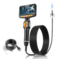 Cámara Endoscópica Articulada de 360 Grados, Pantalla IPS de 5 Pulgadas, Boroscopio Industrial de 6.25mm, Cámara de Inspección Impermeable IP67 1080P