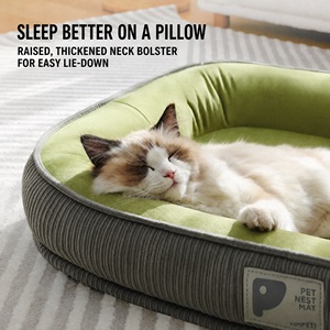 Cama Lavable y Extraíble para Mascotas, Alfombra Rectangular para Perros y Gatos, Cojín de Algodón para Todas las Estaciones para Dormitorio - Product Image 3