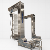 Élévateur vertical en acier inoxydable de qualité alimentaire pour granulés, poudres, boissons, fabrication de canettes et lignes de boulangerie