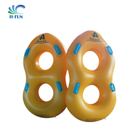 Parc aquatique gonflable robuste en forme de 8 pour 2 personnes, double tube pour piscine