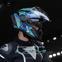Casque de moto électrique importé en ABS intégral unisexe, chaud et sûr pour toutes les saisons, y compris l'hiver