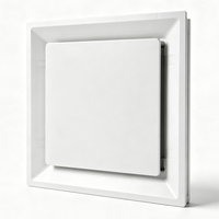 Diffuseur de plafond carré avec raccordement de conduit rond et cône amovible pour l'installation d'alimentation en air dans les immeubles de bureaux