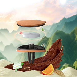 Parfum de voiture de luxe en similicuir avec logo personnalisé, <span class=keywords><strong>d</strong></span>ésodorisant solide pour voiture, clip de ventilation pour l'exportation - Vente chaude - Product Image 5