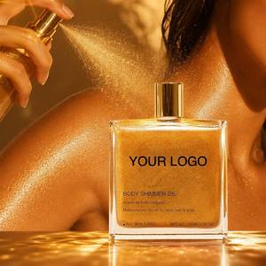 MLM Custom Makeup Fragrance Mineral Natural Organic Glow Waterproof Liquid Illuminator Bronze Body Shimmer Oil Beach Sexy - Product Image 1