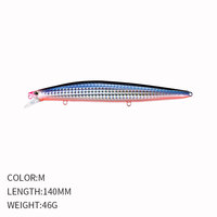 140mm/26g flottant/coulant ABS leurres en plastique submergé bar de mer appât méné caractéristiques d'action pour la pêche en mer