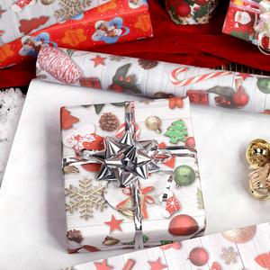 Factory Wholesale Custom Christmas Luxury <b>Paper</b> <b>Roll</b> 70cm X 95cm <b>Wrapping</b> <b>Paper</b> for Packaging - Product Image 5