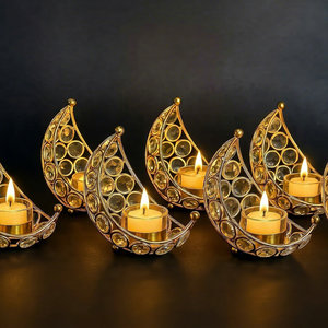 เชิงเทียนคริสตัลลายดอกไม้สีเขียวอมฟ้ารูปใบไม้สำหรับตกแต่งงานแต่งงานและบ้าน ขายส่ง - Product Image 1