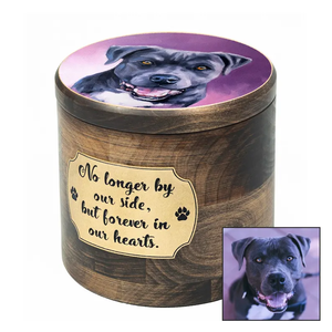 ODM OEM Personalizable Retrato Personalizado Madera Mascota Cenizas Caja Aliso Madera Perro Urna - Product Image 4