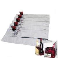 Sac d'emballage liquide imprimé en héliogravure personnalisé en boîte avec valve 20L transparent pour huile, vin, jus, bière, boissons