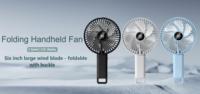 Ventilateur portable pliable de 6 pouces, 5 vitesses, écran LED, angle réglable, clip autobloquant, pour la maison, le camping-car, l'extérieur, et à porter
