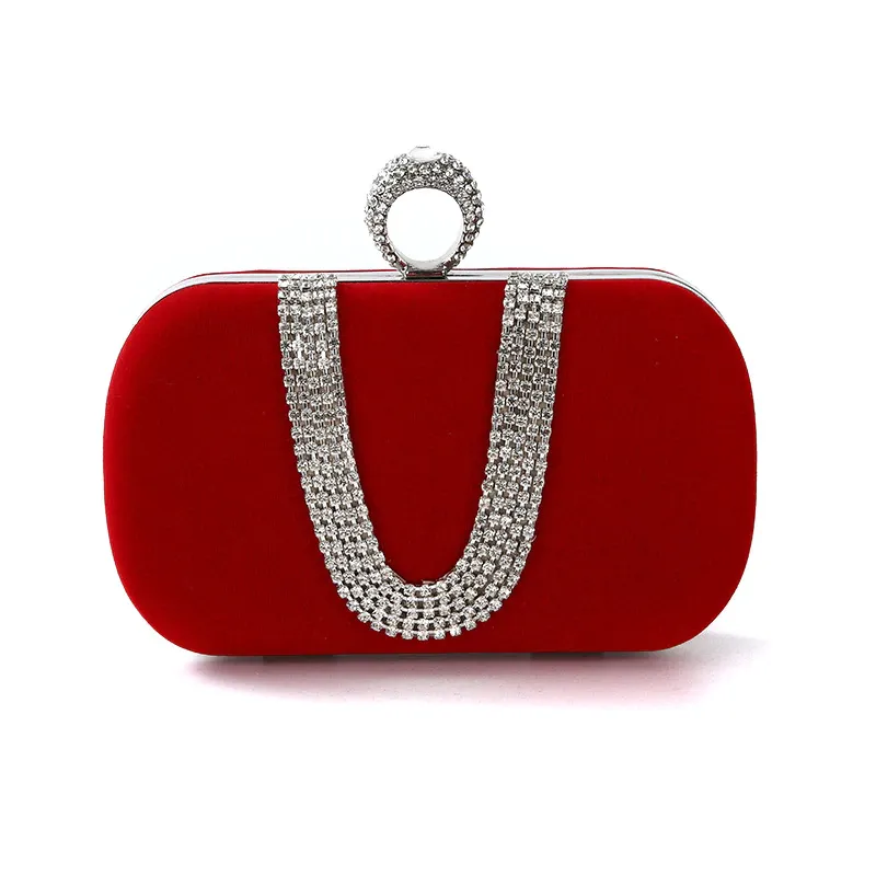Luxury Women Evening Bags Diamond Clutch Bag Party Diamonds Lady Black Red Chain Shoulder Bag Handbags for Purse