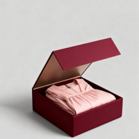 Boîte à vêtements avec logo personnalisé, impression de luxe, boîte cadeau pliable magnétique, boîte en carton rigide pliable avec aimant