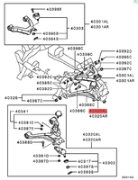 MR496795 4013A213 Bras de commande du système de suspension pour Mitsubishi Pajero v73/V75/V77/V87/V93/V97