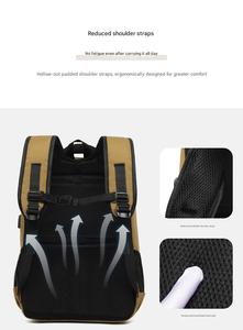 Mochila para Portátil de Viaje para Estudiantes Masculinos, Diseño Ligero Antirrobo con Cierre Geométrico, Impermeable y Duradera, de Gran Capacidad - Product Image 4
