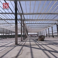 Structure en acier à grande portée, résistante à l'humidité, à montage rapide, pour entrepôt industriel de stockage de marchandises en vrac, ZTSS