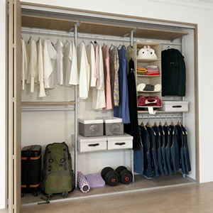 ยืนตรงและตั้งตัวดี แข<span class=keywords><strong>ว</strong></span>น<span class=keywords><strong>เสื้อผ้า</strong></span>ลงบนพื้น ประกอบ<span class=keywords><strong>เอง</strong></span> <span class=keywords><strong>ทำ</strong></span><span class=keywords><strong>เอง</strong></span> ห้องเก็บ<span class=keywords><strong>เสื้อผ้า</strong></span>และหมวกแบบเปิด หนา - Product Image 2