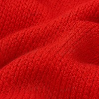 Pull en maille personnalisé avec logo, col rond, manches longues, grande taille, pour femme, rouge, Noël, viscose mélangée, tendance automne-hiver