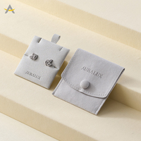 Auralux Logo personnalisé microfibre bijoux sacs boucles d'oreilles colliers bague bijoux stockage emballage cadeau pochette
