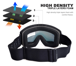 แว่นตาเล่นกีฬาเลนส์สีฟ้าสำหรับผู้ใหญ่แว่นตาสกีและแว่นตาสโนว์บอร์ดที่มีคุณสมบัติแม่เหล็กที่ดี - Product Image 4