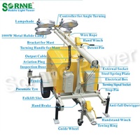 SORNNE 9 M mât télescopique groupe électrogène Diesel 4*1000W lampes aux halogénures métalliques 4*300W lumière LED tour d'éclairage Mobile