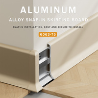 Plinthe en aluminium à clipser de 4 cm, étanche et antirouille, en alliage d'aluminium, pour hôpitaux et bureaux