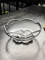 Kristallen glazen ronde dessertkom & fruitplateau Luxe transparant elegant woondecoratie Hoogwaardig exquisiete compacte decoratie